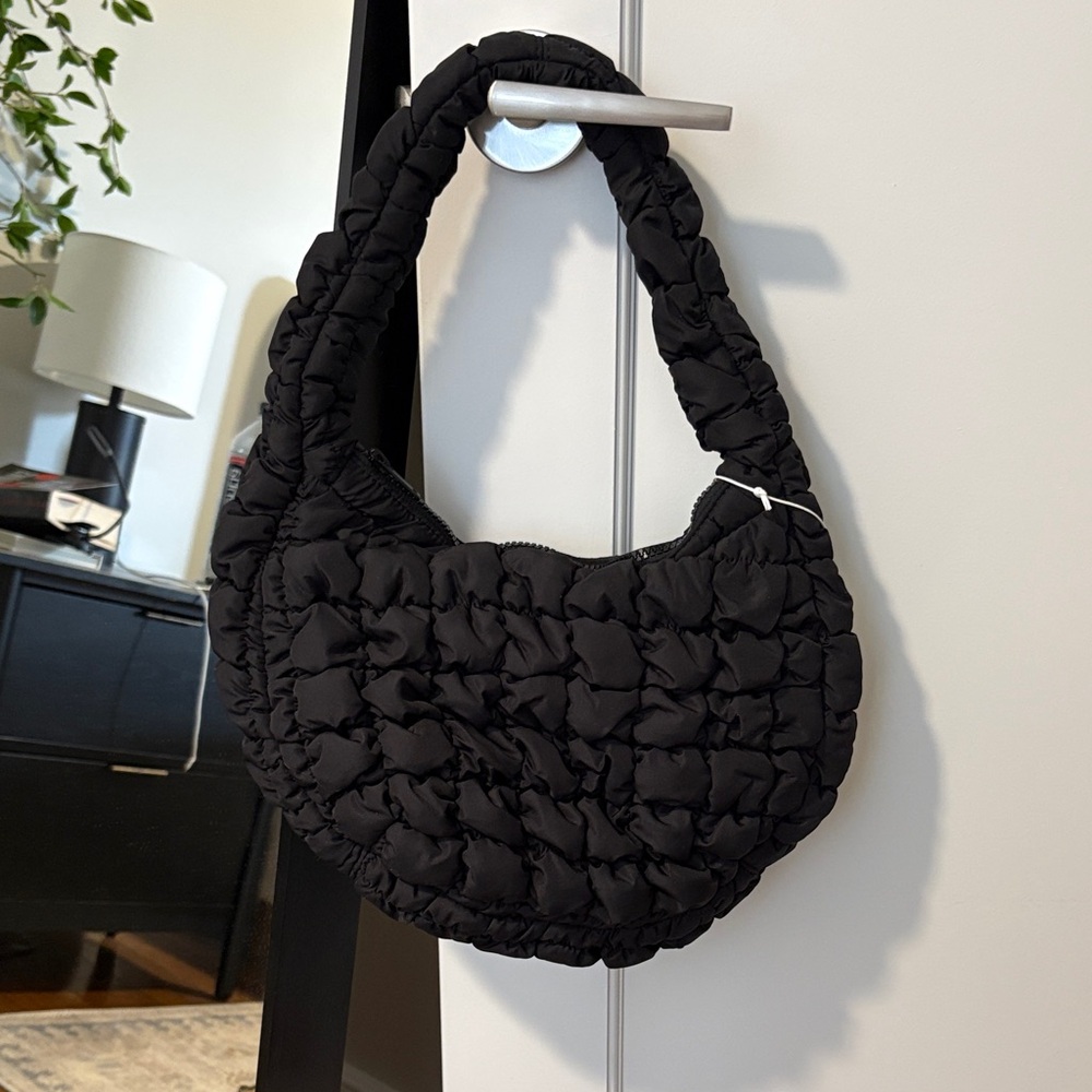 COS Black Quilted Shoulder Bag